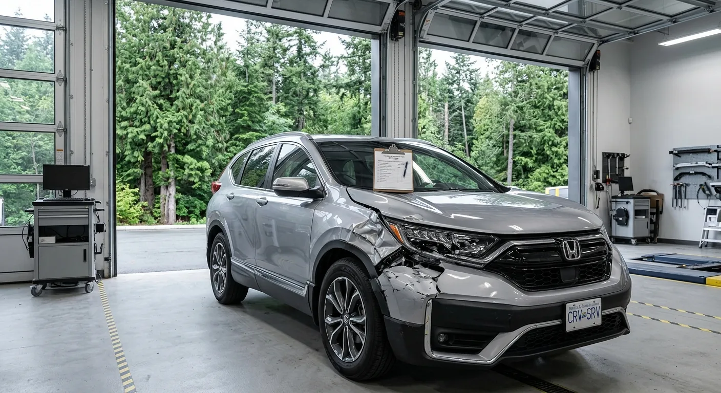 ICBC collision repair vehicle at Willowbrook Collision Langley BC