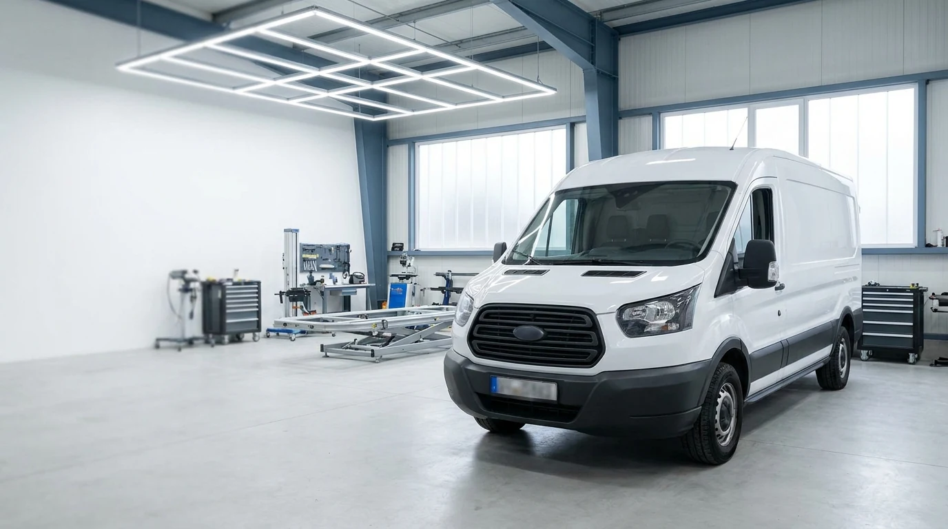 Commercial van collision repair at Willowbrook Collision Langley BC